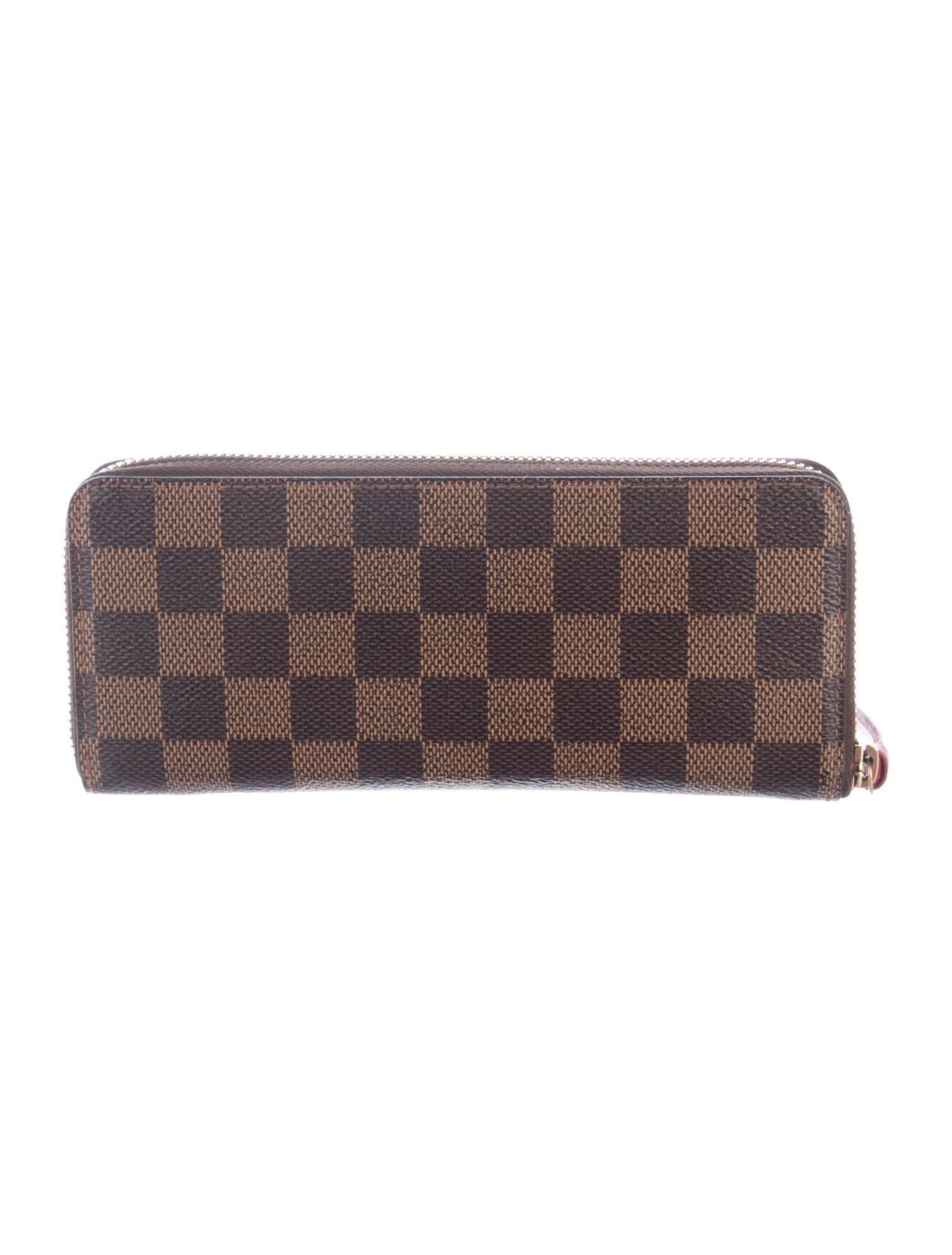 Louis Vuitton Damier Ebene Pattern Coated Canvas Clemence Wallet