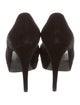 Louis Vuitton Suede Peep-Toe Pumps
