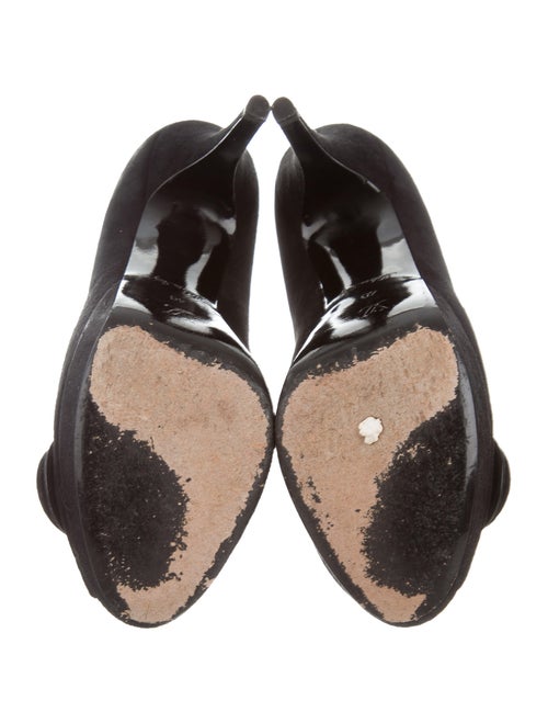 Louis Vuitton Suede Peep-Toe Pumps