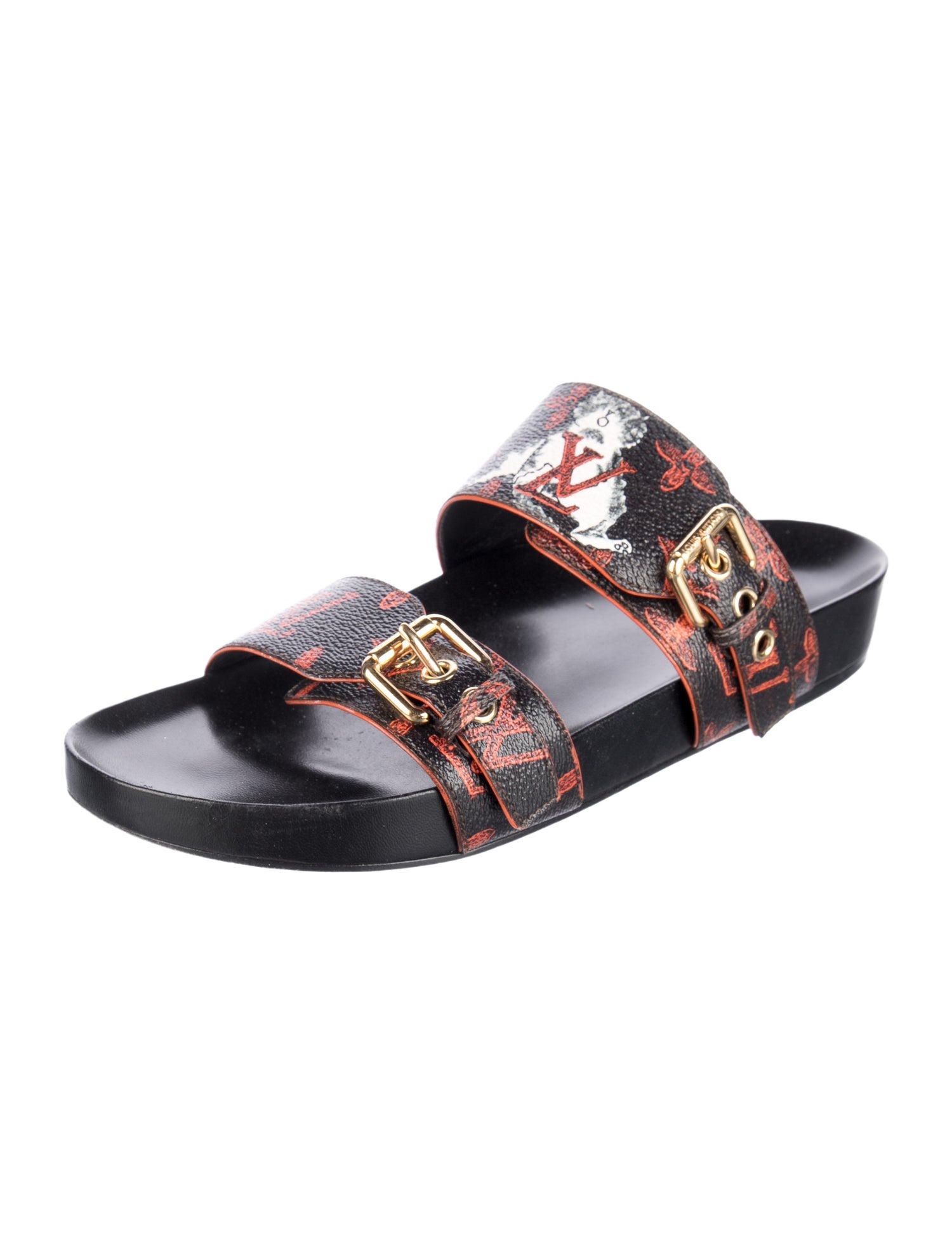 Louis Vuitton LV Monogram Slides - Black Sandals, Shoes