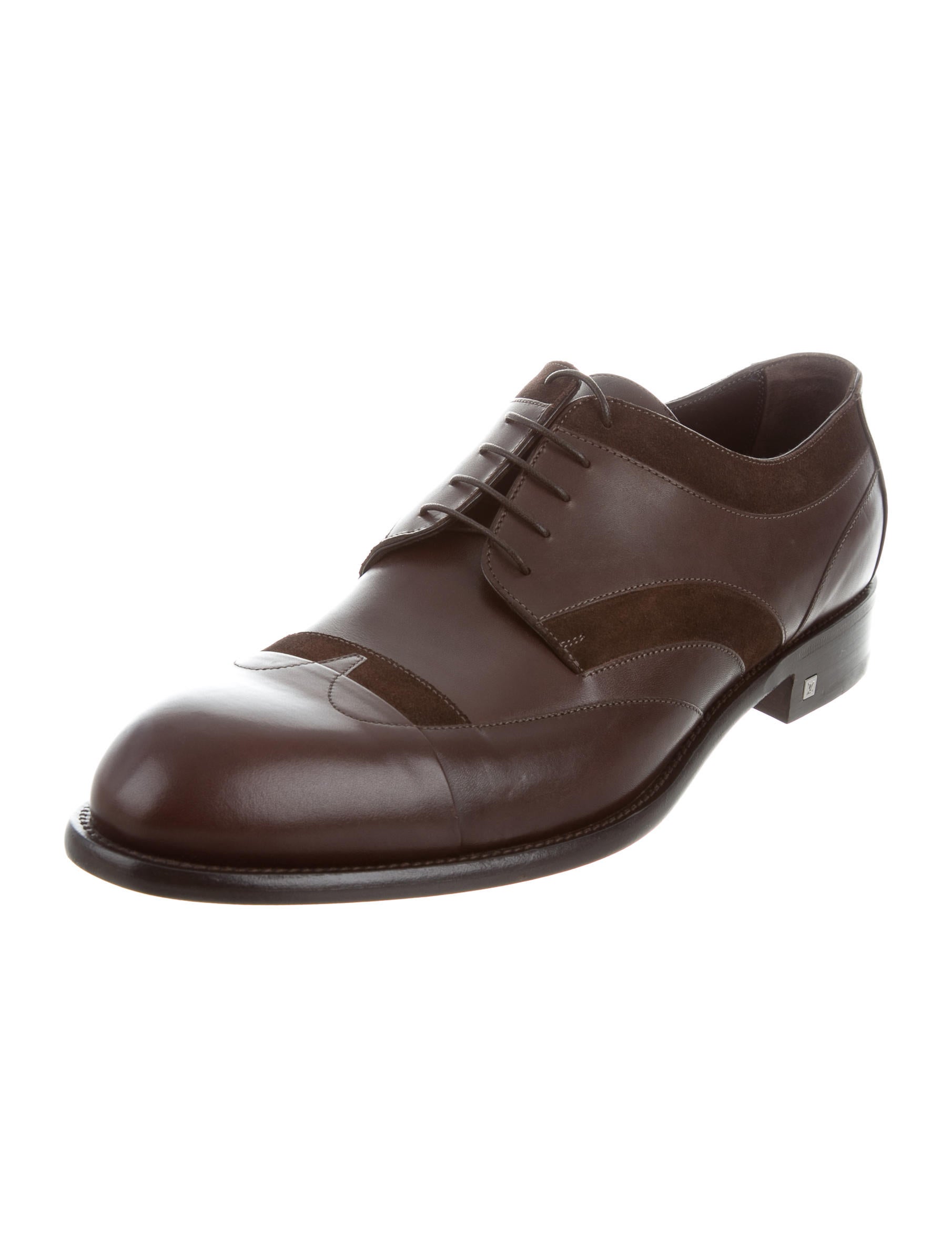 Louis Vuitton Leather LaceUp Oxfords Brown Oxfords, Shoes