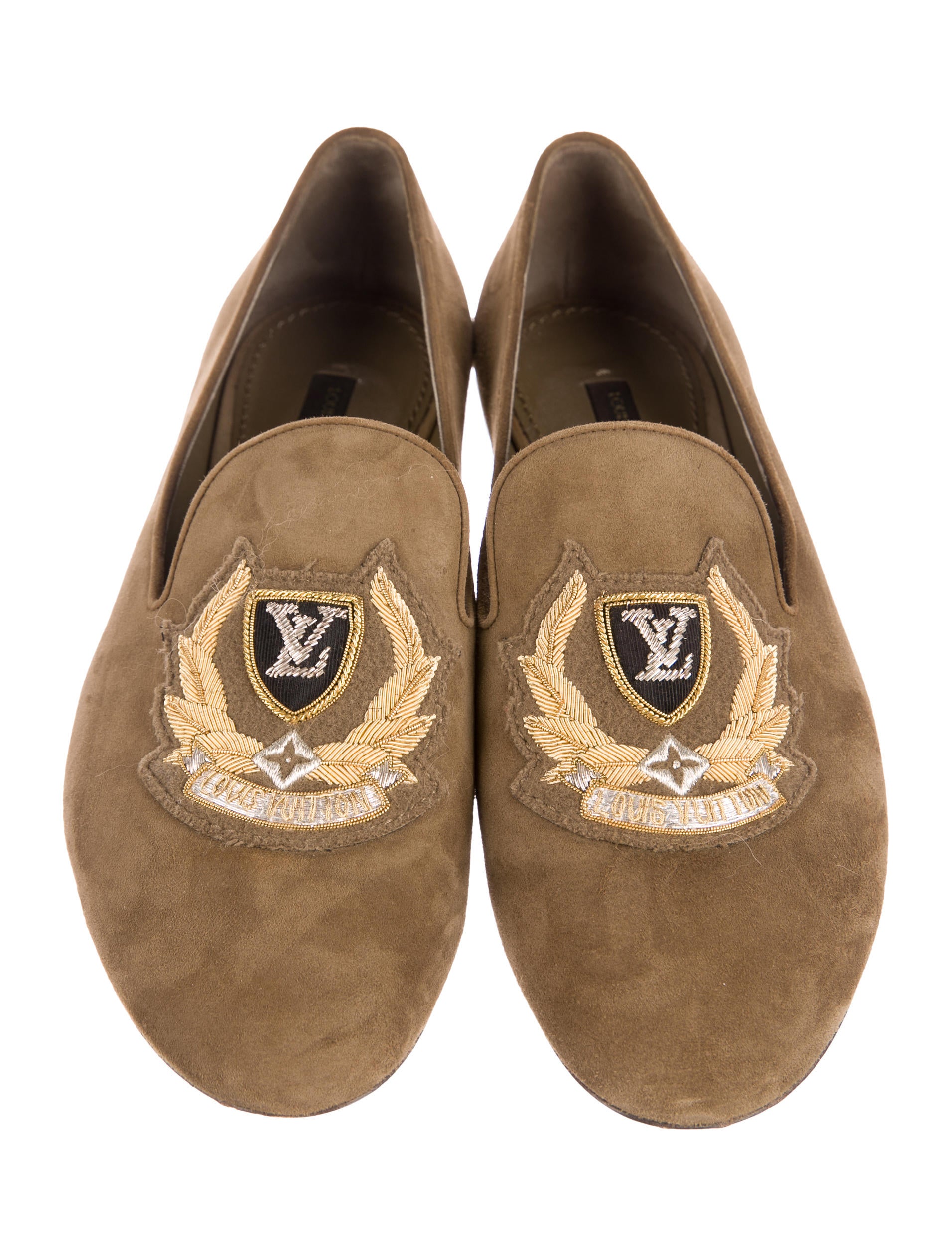 Red Suede Louis Vuitton Loafers