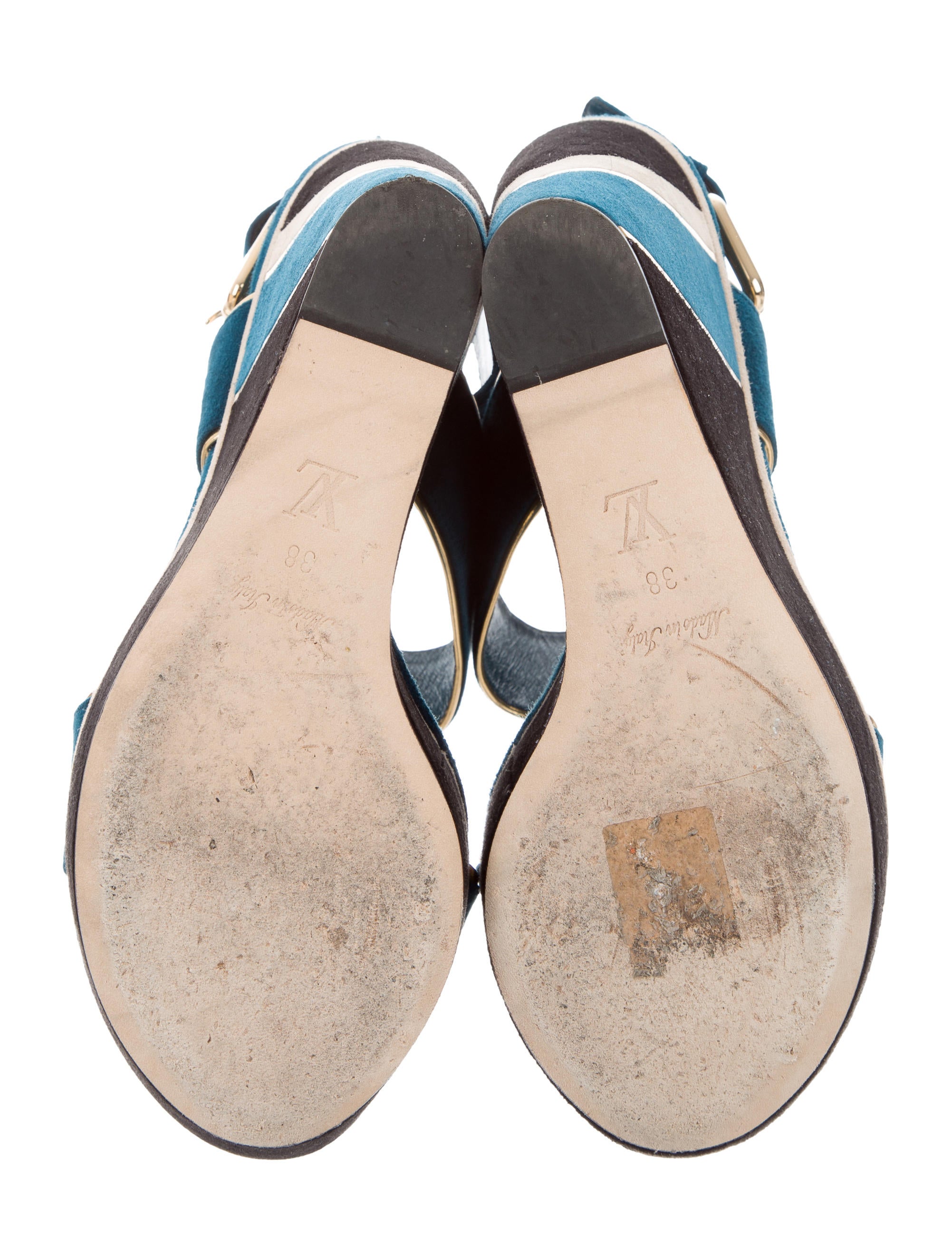 Louis Vuitton Multicolor Platform Wedges Shoes LOU138314 The RealReal