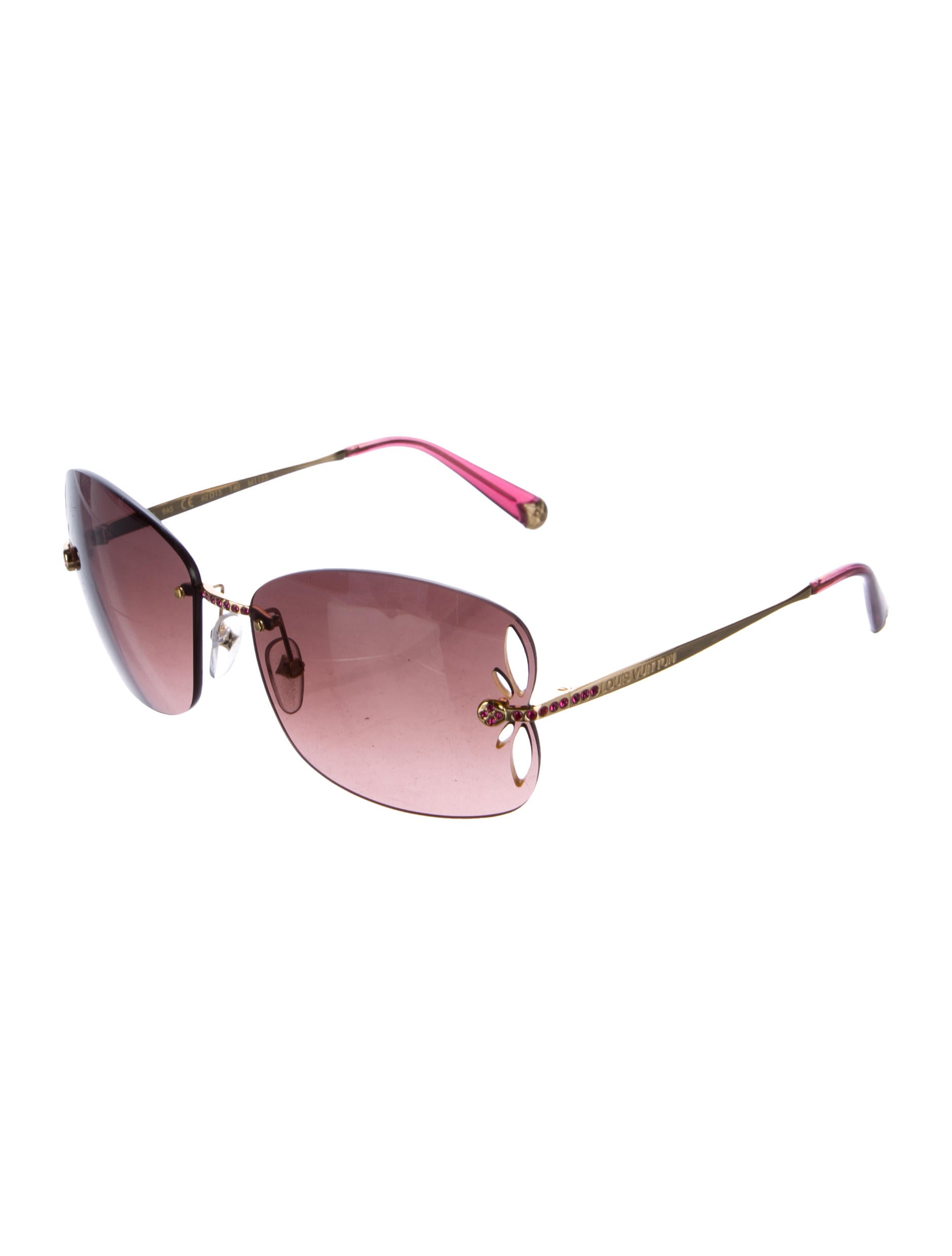 Louis Vuitton Rimless Gradient Sunglasses Gold Sunglasses