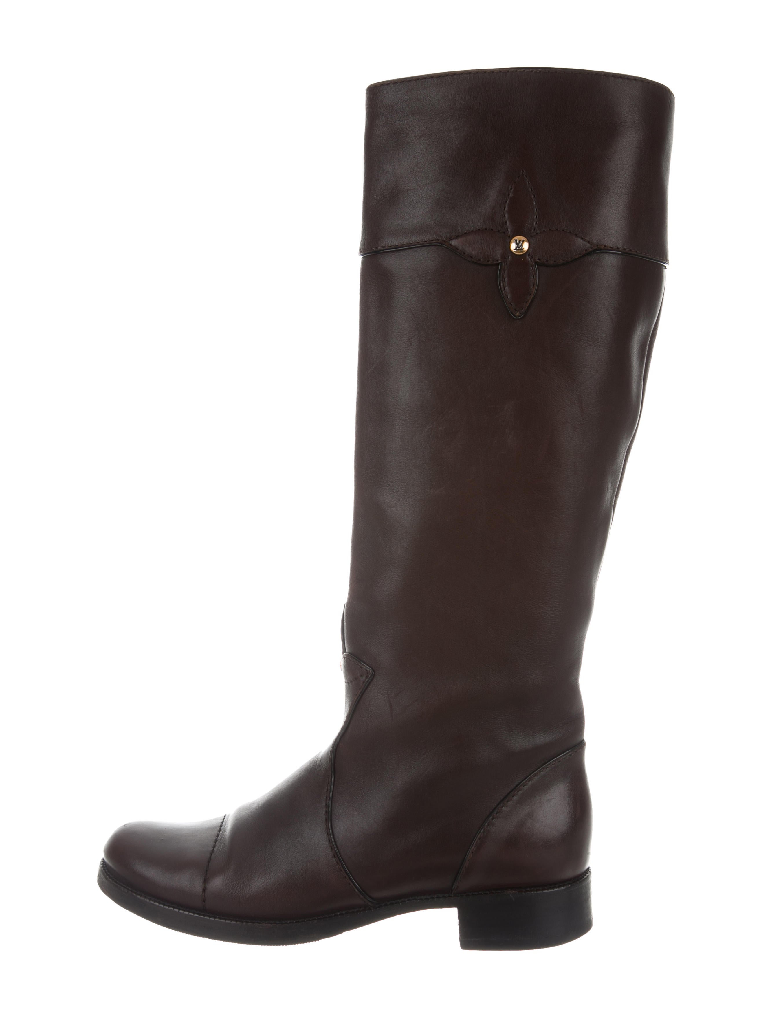 Louis Vuitton Leather KneeHigh Boots Shoes LOU149555 The RealReal