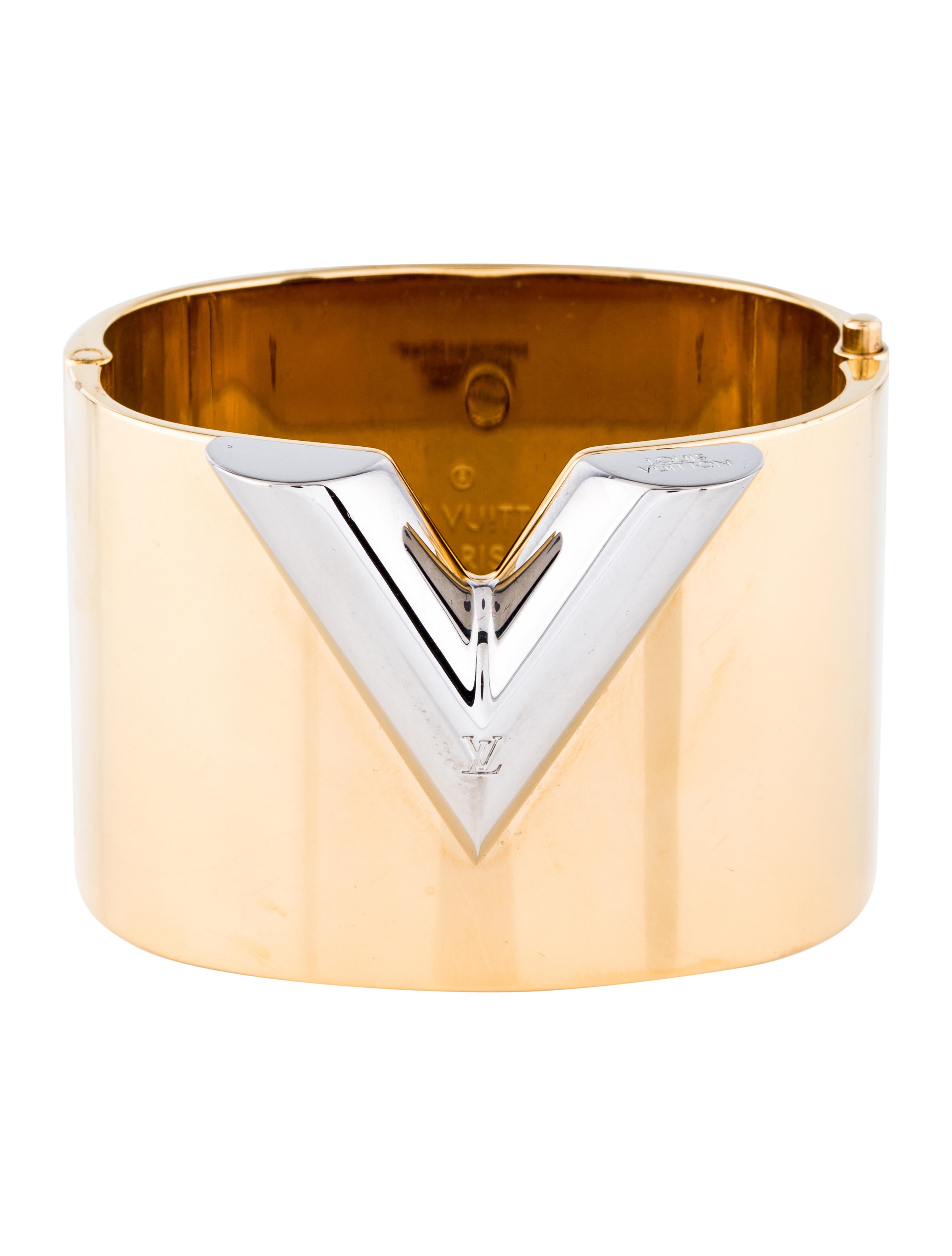 Louis Vuitton Essential V Cuff - Gold-Tone Metal Cuff