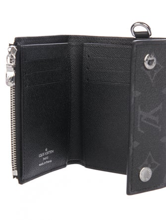 Louis Vuitton Monogram Eclipse Rivets Chain Wallet