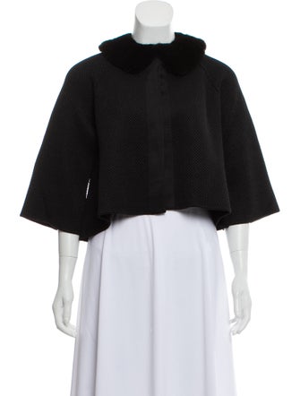 Louis Vuitton Wool Mink-Trimmed Jacket