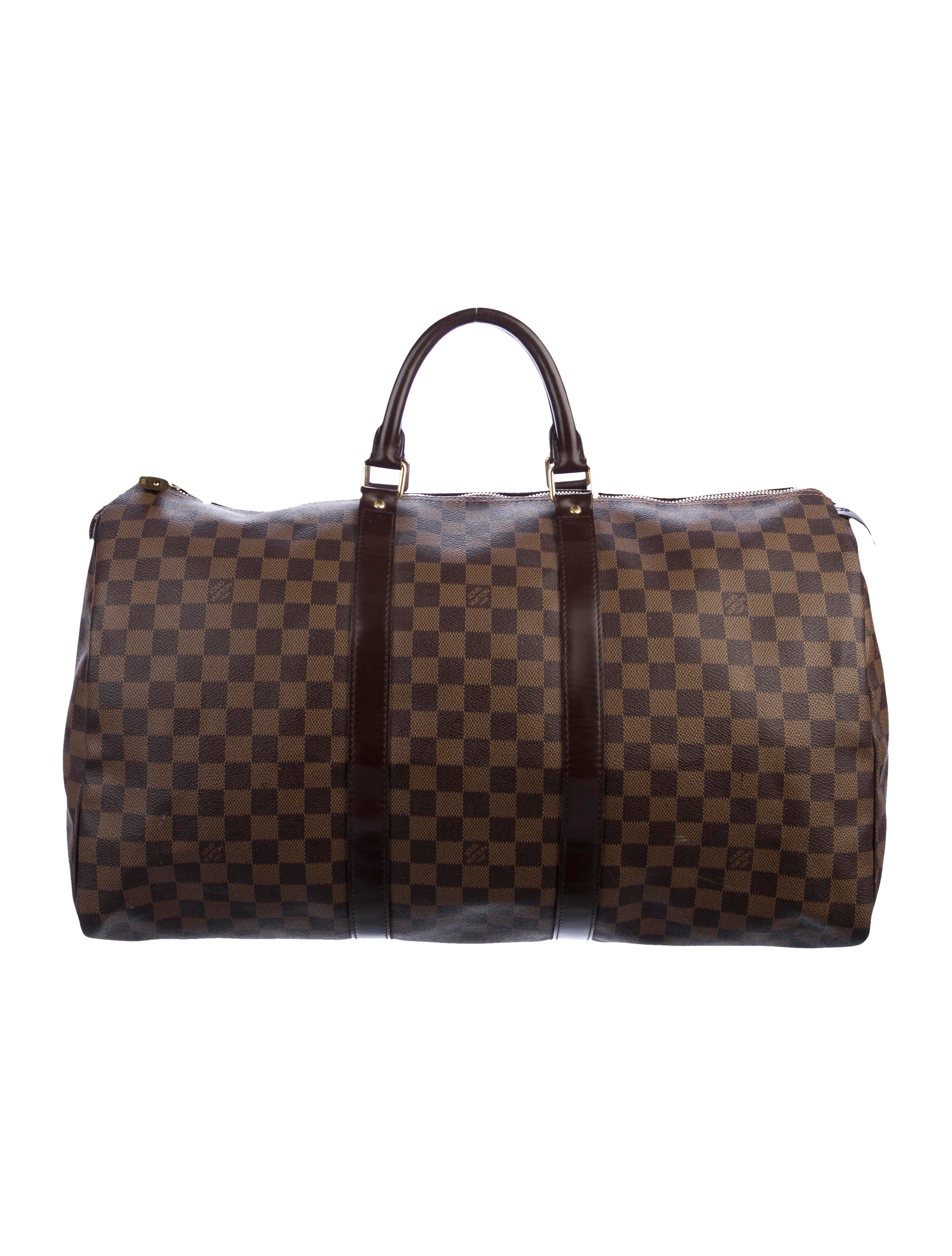 Louis Vuitton Damier Ebene Keepall 50 Brown Luggage and Travel