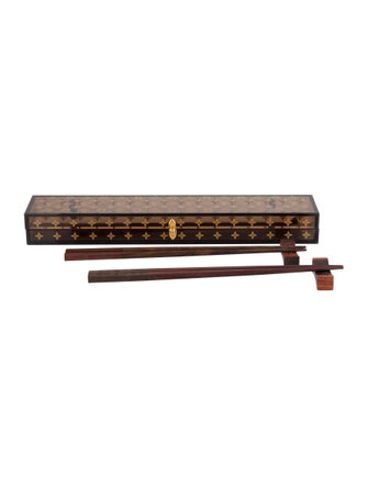 Louis Vuitton 6-Piece Rosewood Monogram Chopstick Set