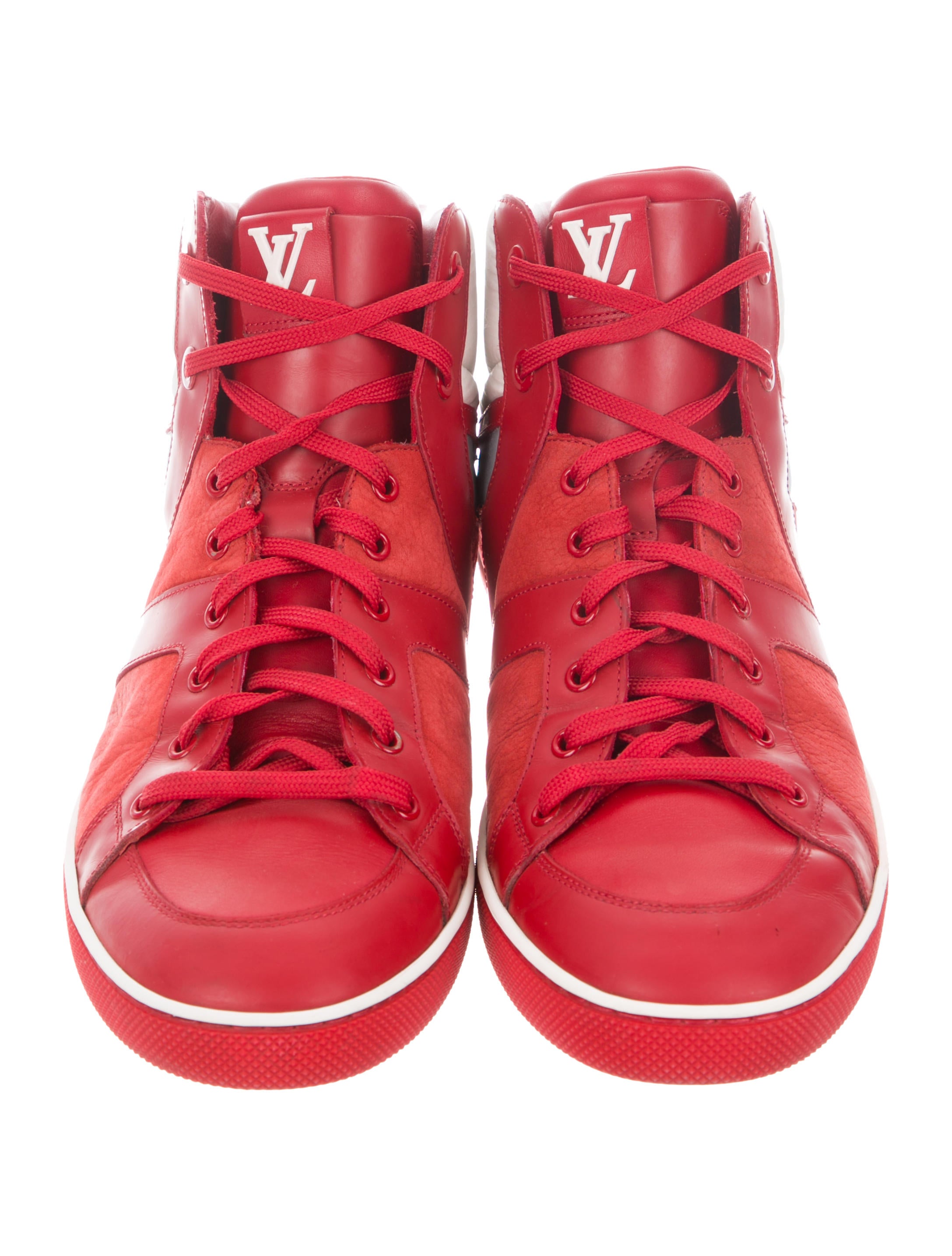 Louis Vuitton Leather HighTop Sneakers Shoes LOU272536 The RealReal