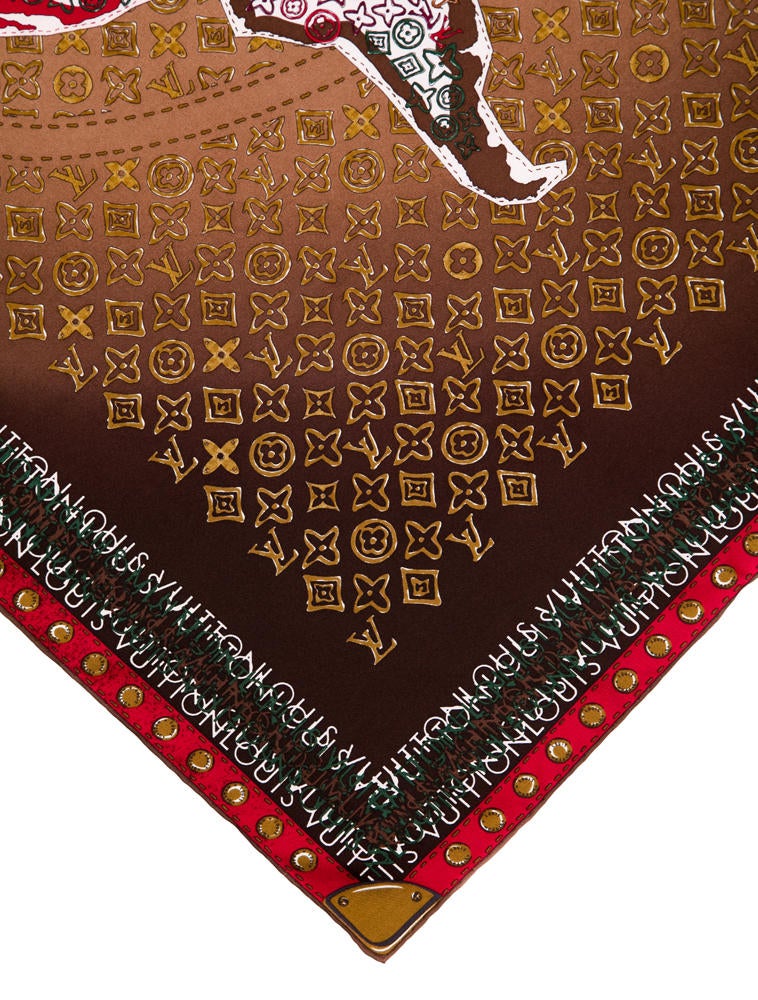 Louis Vuitton Monogram Map Scarf