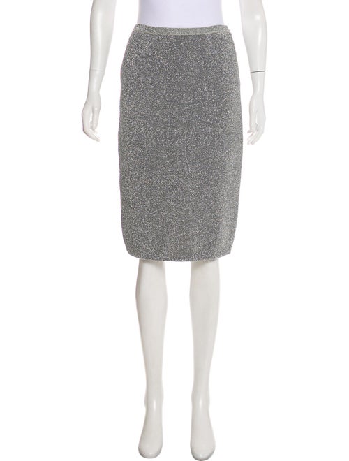 Louis Vuitton Metallic Knee-Length Skirt Metallic
