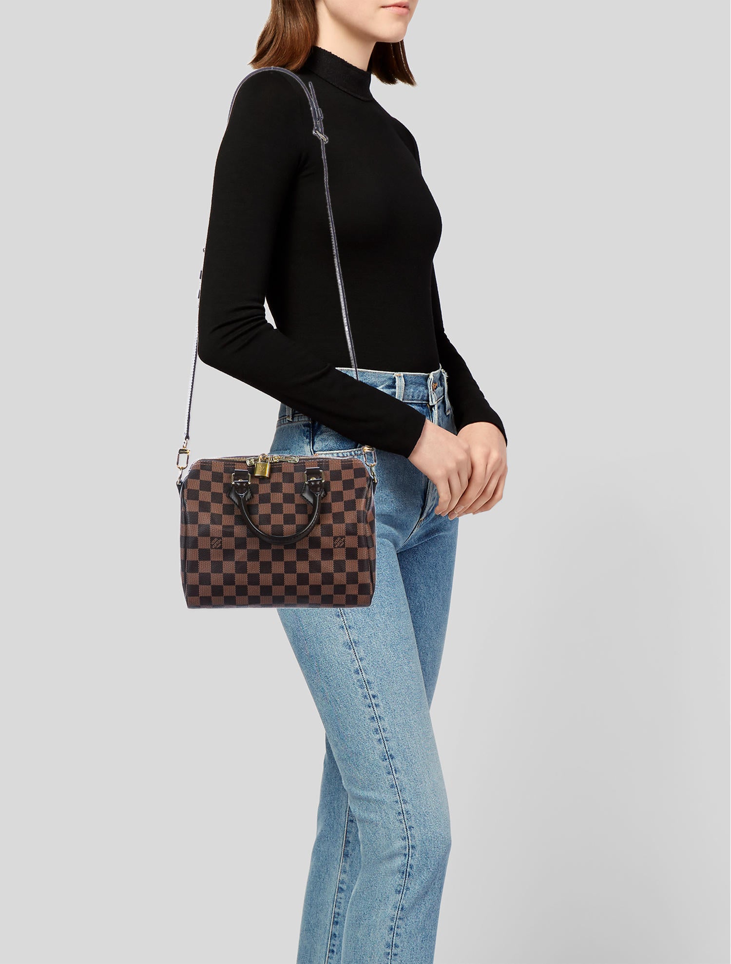 Louis Vuitton Damier Ebene Speedy Bandoulière 25 - Brown Handle Bags,  Handbags - LOU289980 | The RealReal