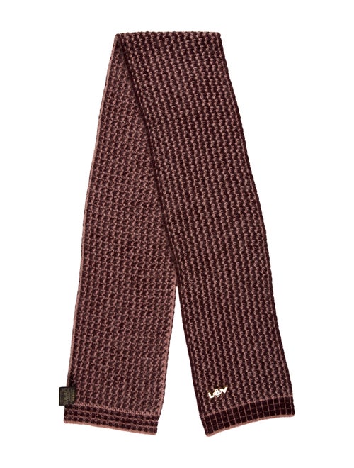 Louis Vuitton Mohair-Blend Knit Scarf Purple