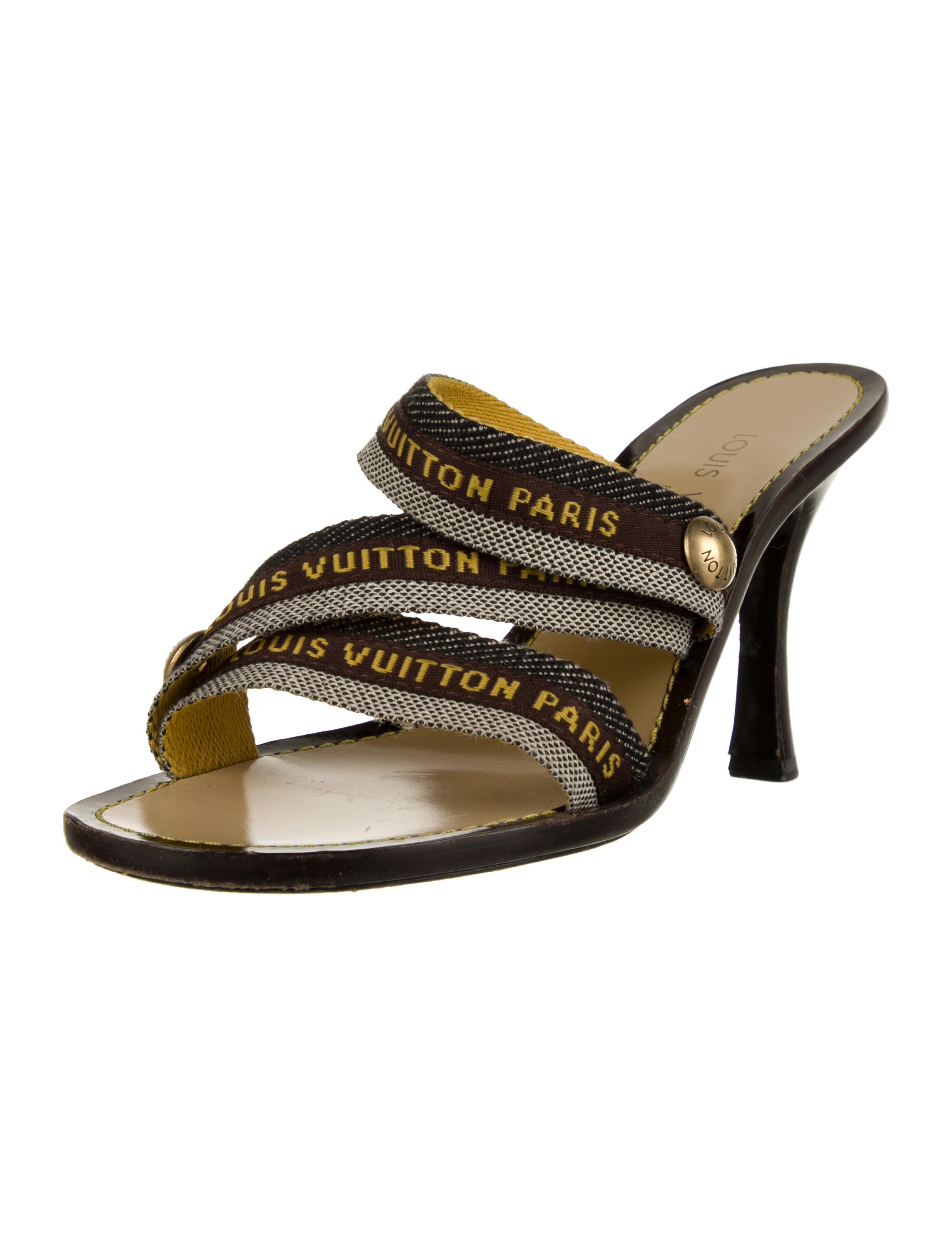 louis vuitton printed slides - shoes - lou322787 | the realreal