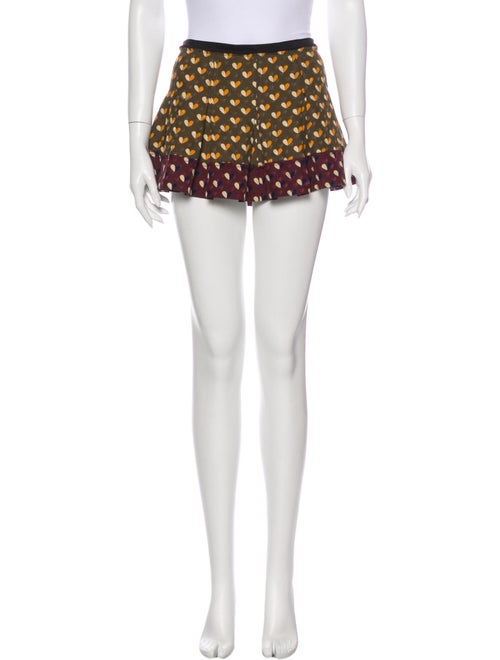 Louis Vuitton Printed Mini Skirt Green