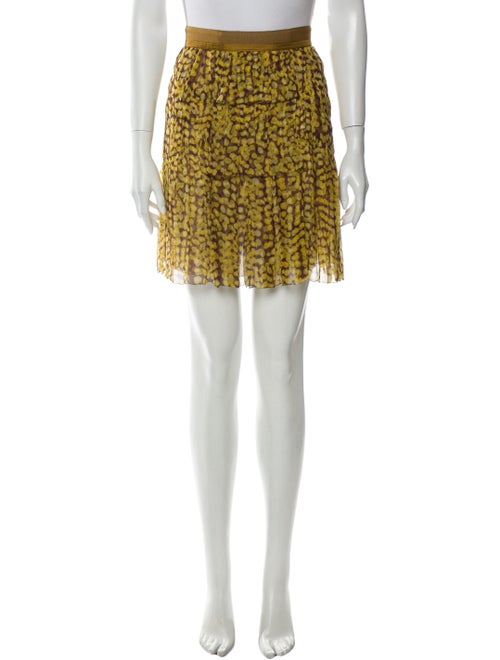 Louis Vuitton Silk Mini Skirt Green