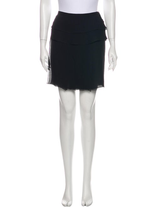 Louis Vuitton Silk Mini Skirt Black