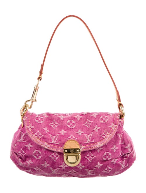 Louis Vuitton Denim Mini Pleaty Bag Pink