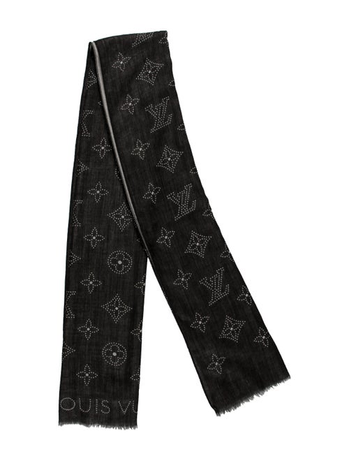 Louis Vuitton Jacquard Monogram Scarf Black