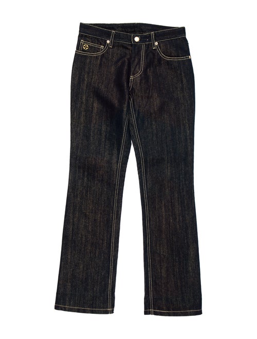 Louis Vuitton Low-Rise Straight-Leg Jeans blue