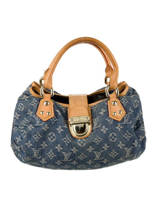 Louis Vuitton Monogram Denim Pleaty Bag blue