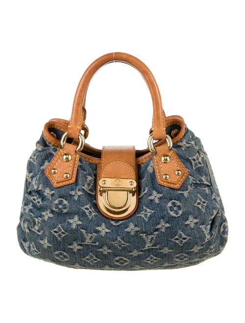 Louis Vuitton Monogram Denim Pleaty Bag blue