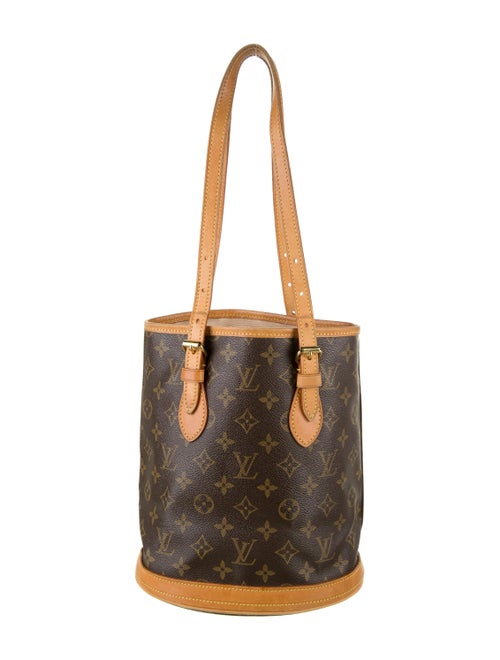 Louis Vuitton Monogram Petit Bucket Bag Brown