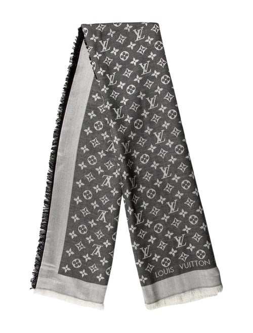 Louis Vuitton Monogram Denim Shawl Black