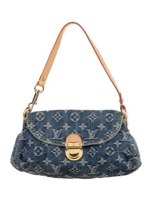 Louis Vuitton Monogram Denim Mini Pleaty Bag Blue