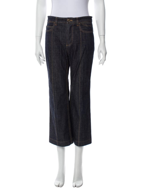 Louis Vuitton Mid-Rise Wide Leg Jeans Blue