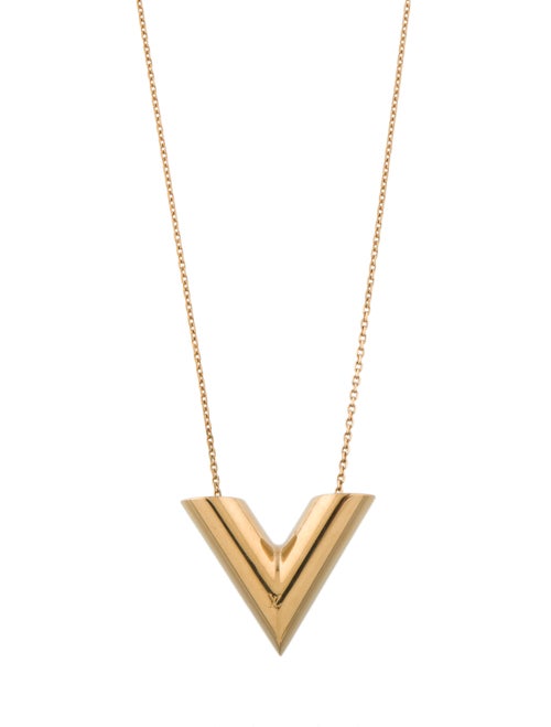 Louis Vuitton Sautoir Pendant Necklace Gold