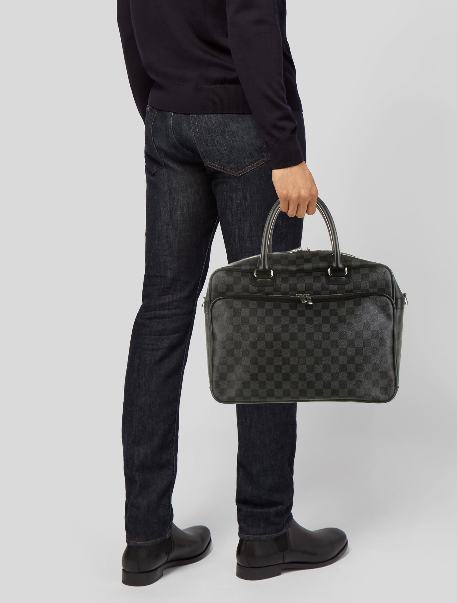 Louis Vuitton Damier Graphite Icare Laptop Bag Black Briefcases, Bags