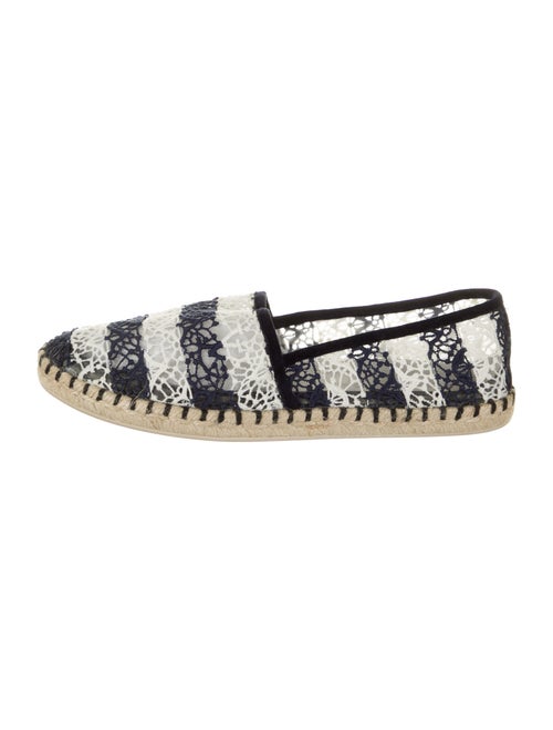 Louis Vuitton Leather Lace Pattern Espadrilles Blu