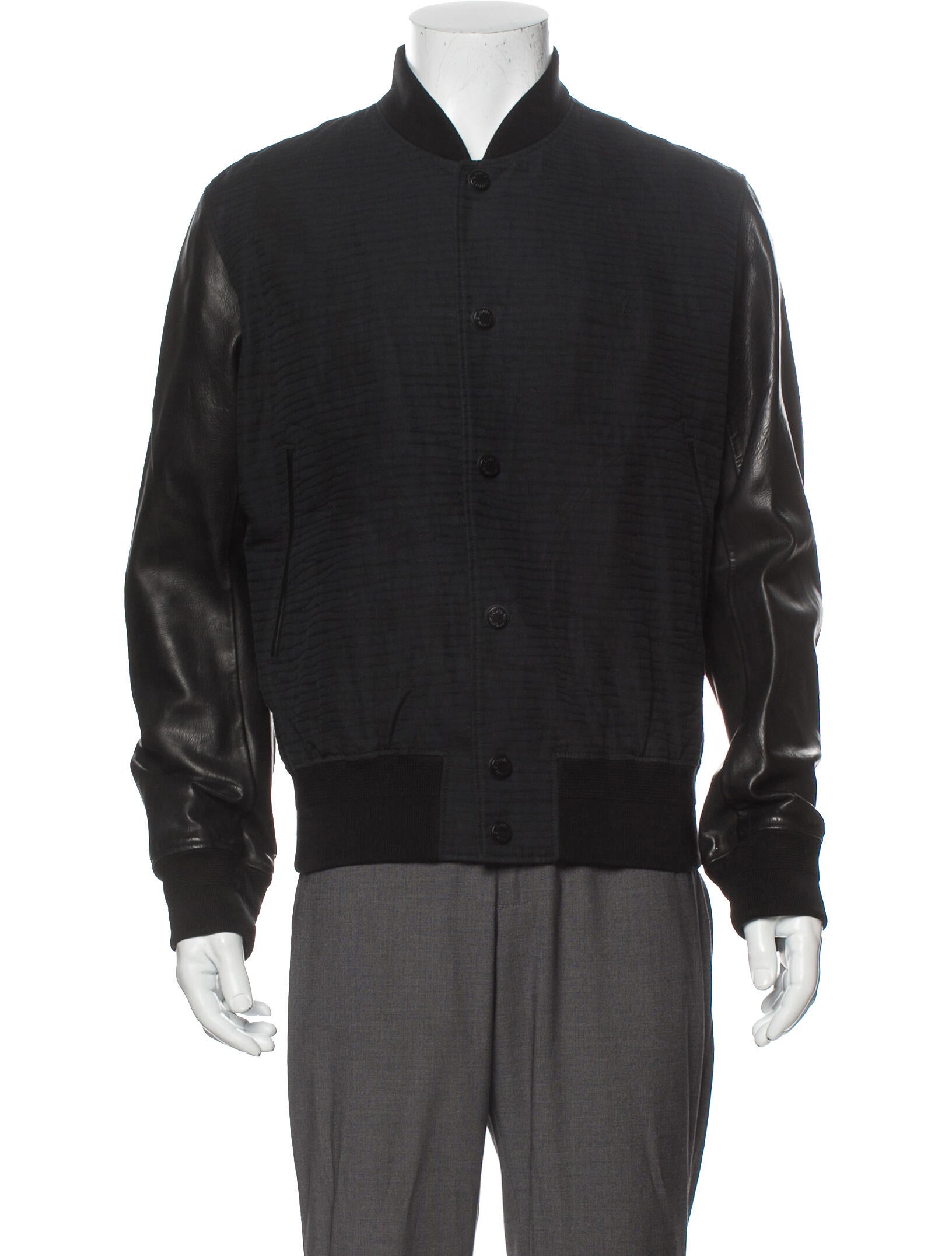 Louis Vuitton Calf Leather Printed Bomber Jacket