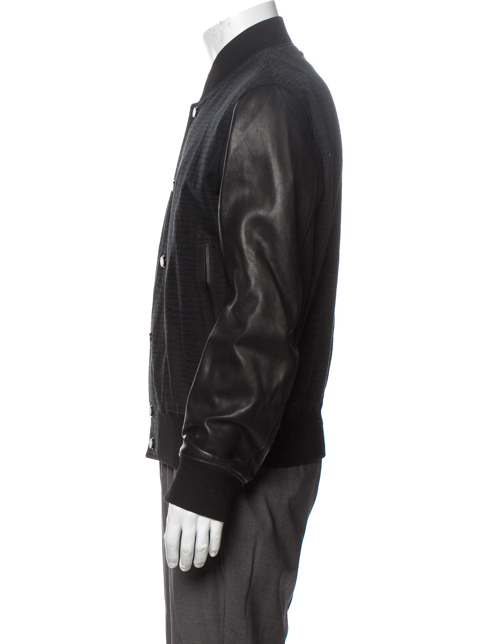 Louis Vuitton Calf Leather Printed Bomber Jacket