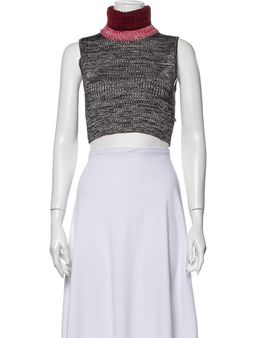 Louis Vuitton Turtleneck Sleeveless Crop Top Grey
