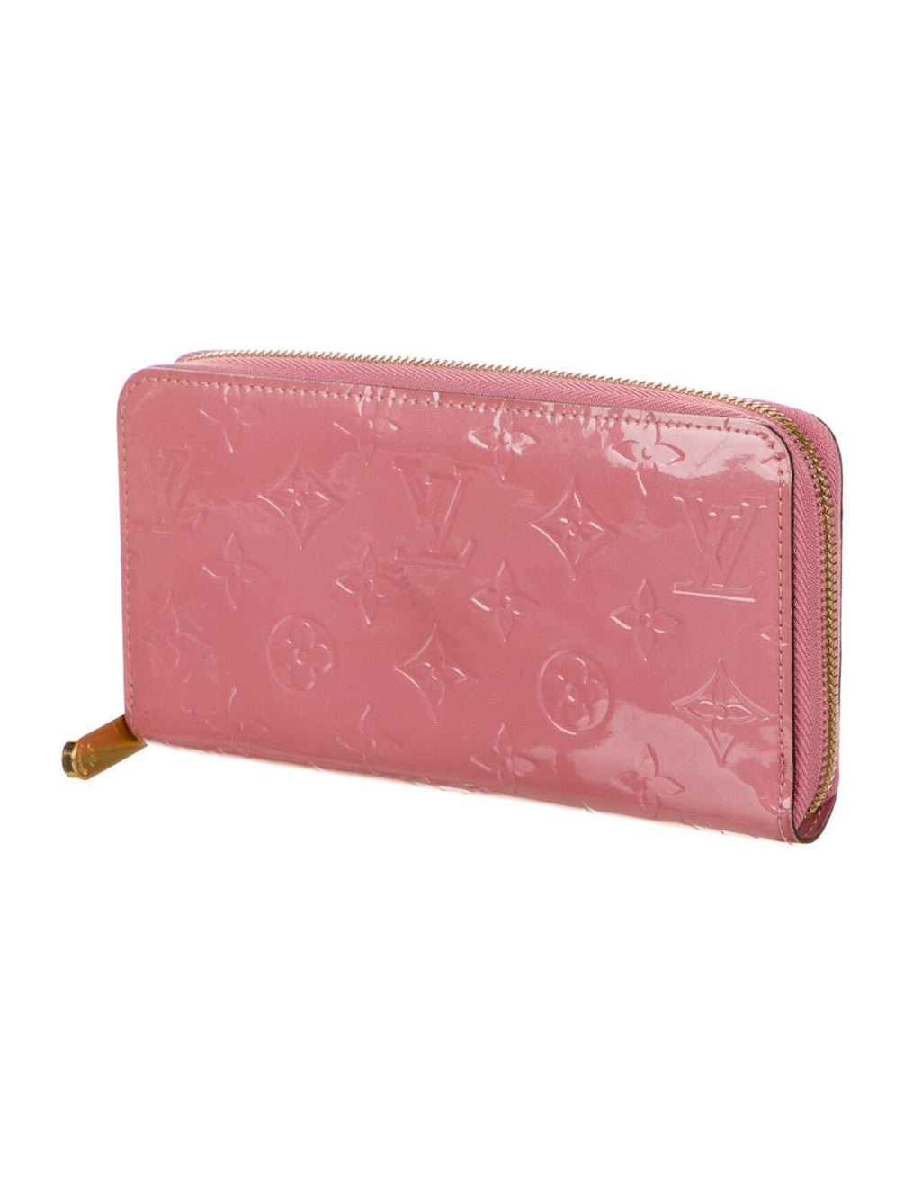 Louis Vuitton LV Monogram Patent Leather Continental Wallet Pink