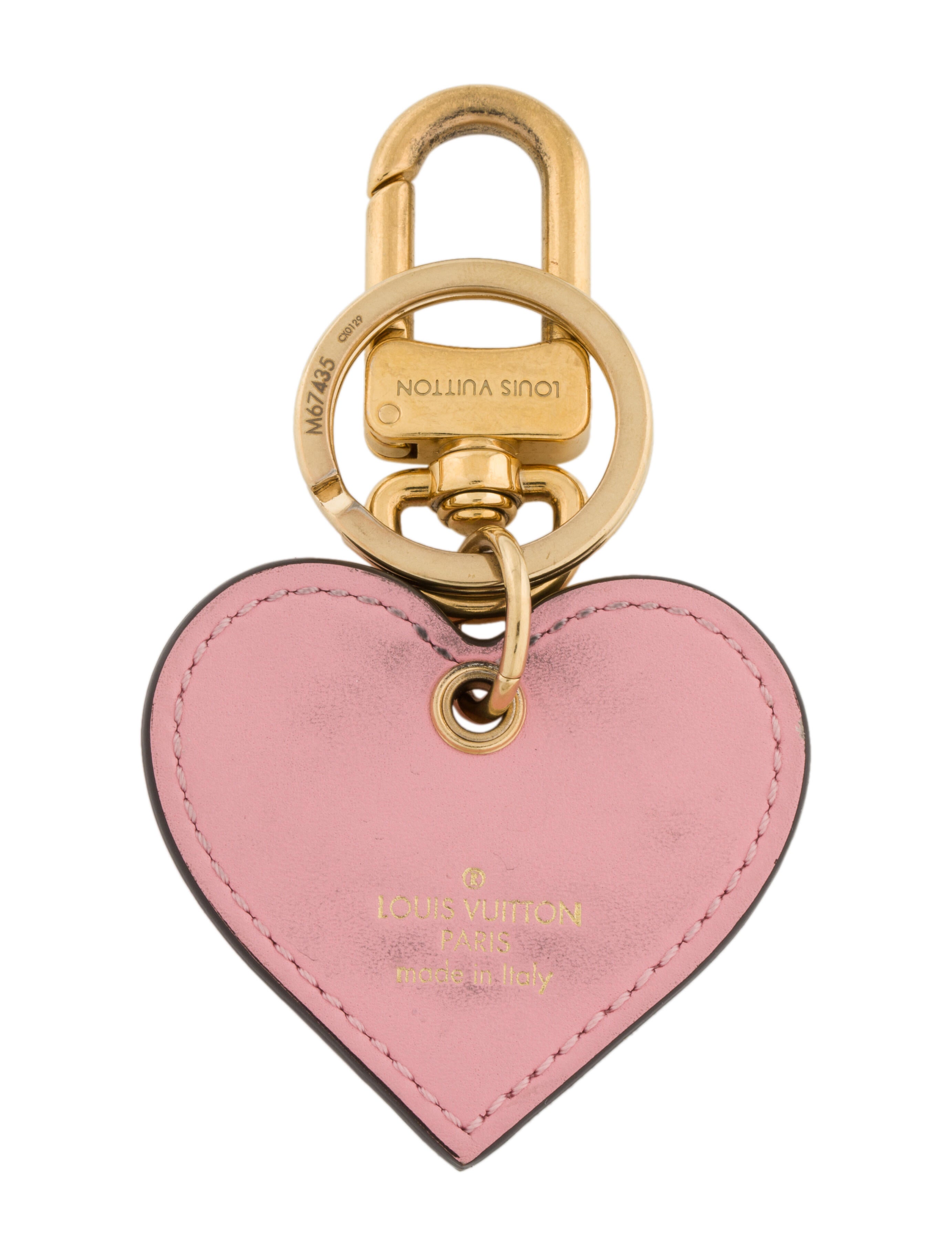Louis Vuitton Gradient Love Lock Heart Bag Charm - Pink Keychains