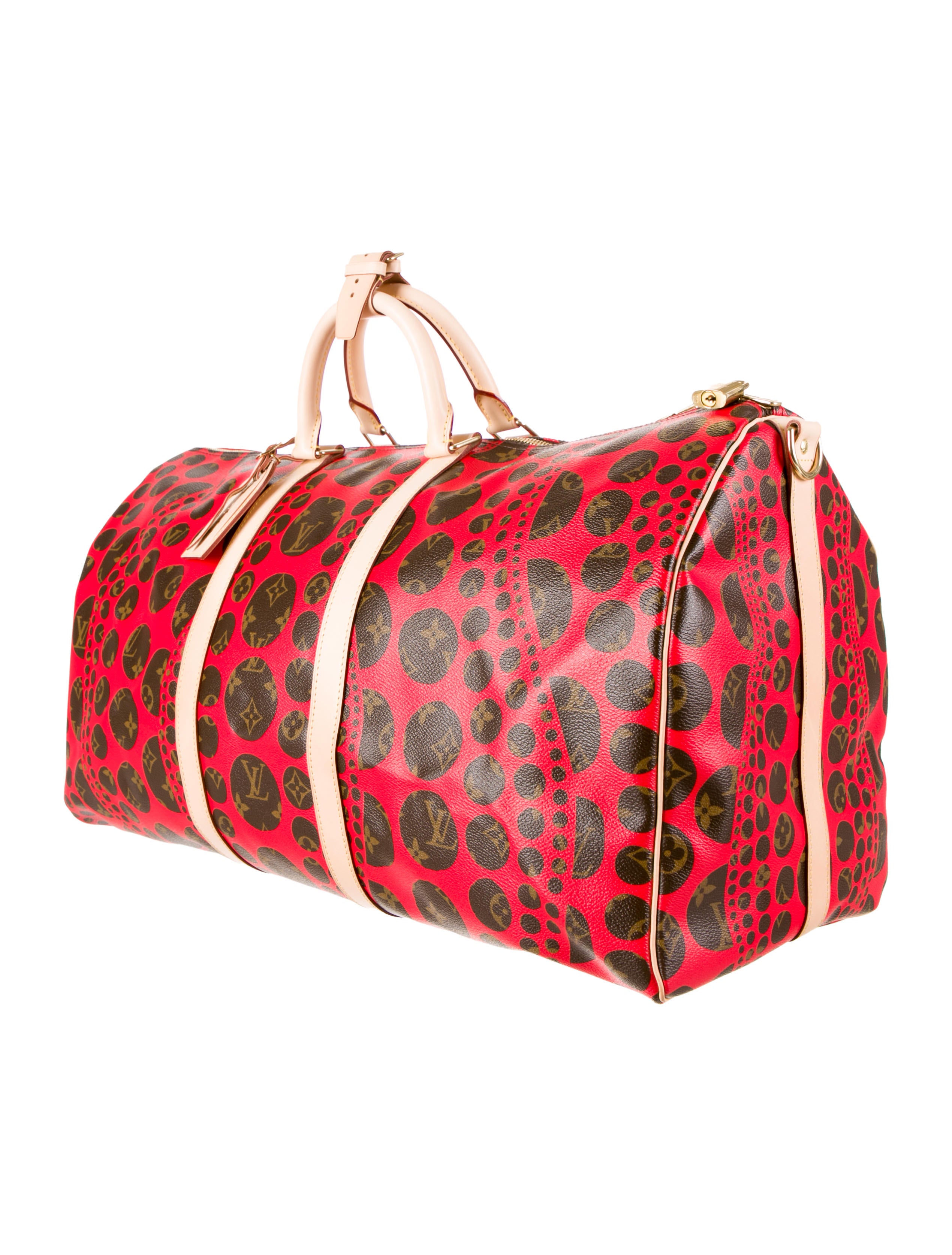 Louis Vuitton Yayoi Kusama Red Monogram Keepall 55 Bandoulière