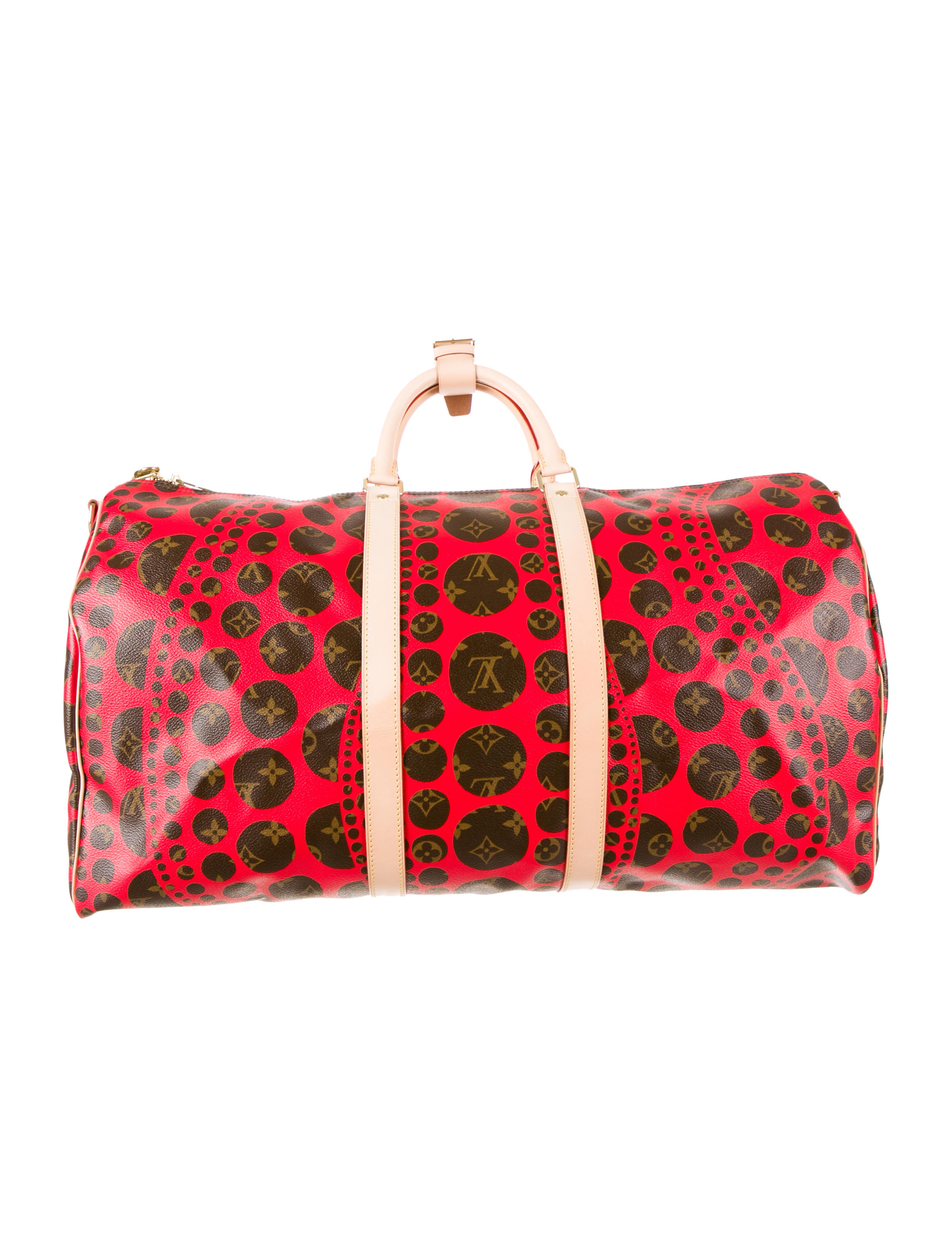 Louis Vuitton Yayoi Kusama Red Monogram Keepall 55 Bandoulière