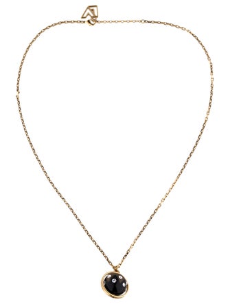 Louis Vuitton Embellished Globe Pendant Necklace