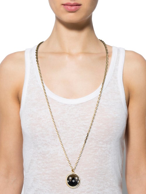 Louis Vuitton Embellished Globe Pendant Necklace