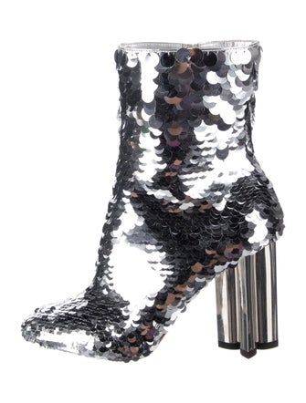 Louis Vuitton Printed Sequin Embellishments Boots