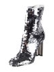 Louis Vuitton Printed Sequin Embellishments Boots