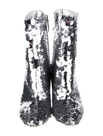 Louis Vuitton Printed Sequin Embellishments Boots
