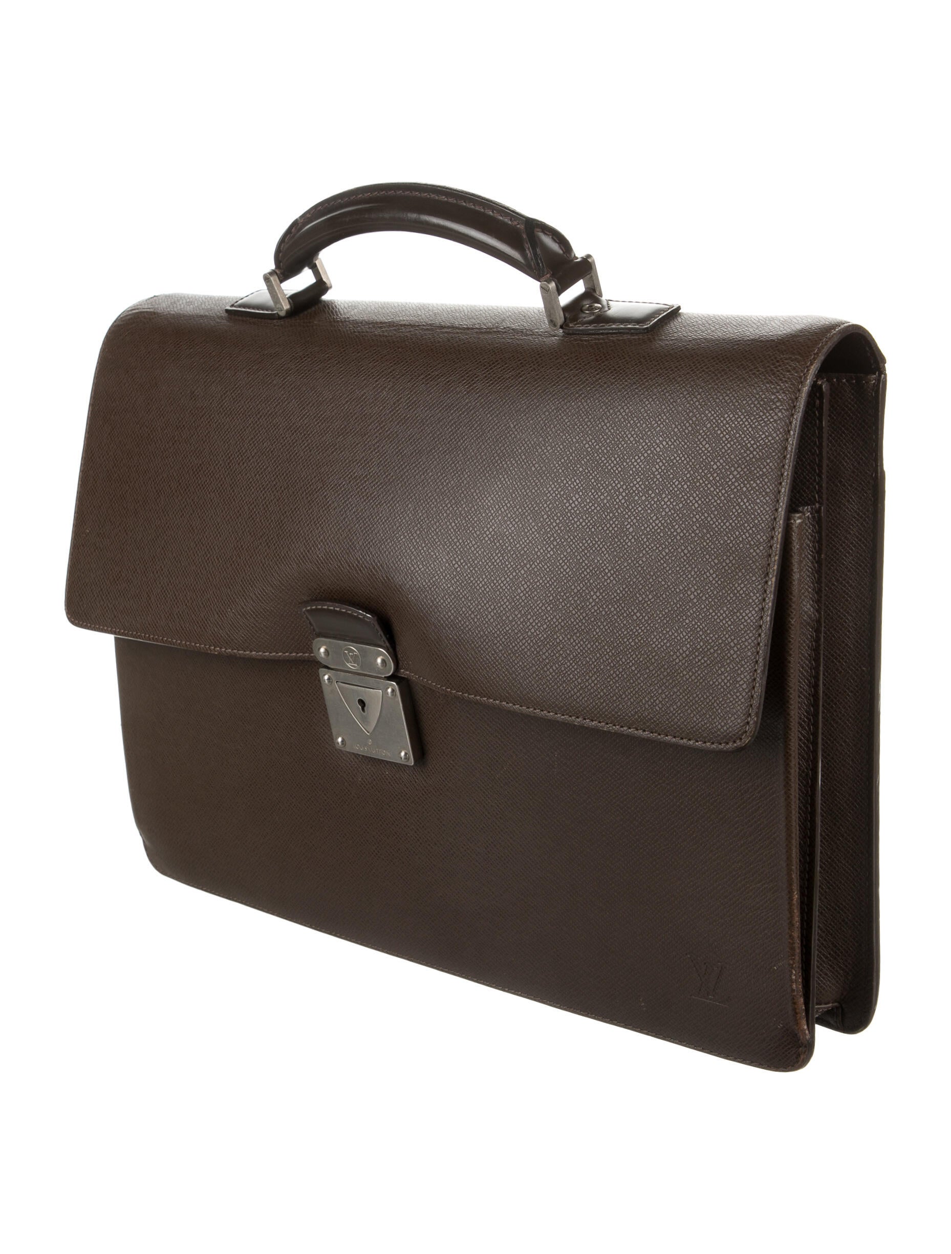 Louis Vuitton Taiga Robusto 2 Briefcase Brown Handle Bags, Handbags