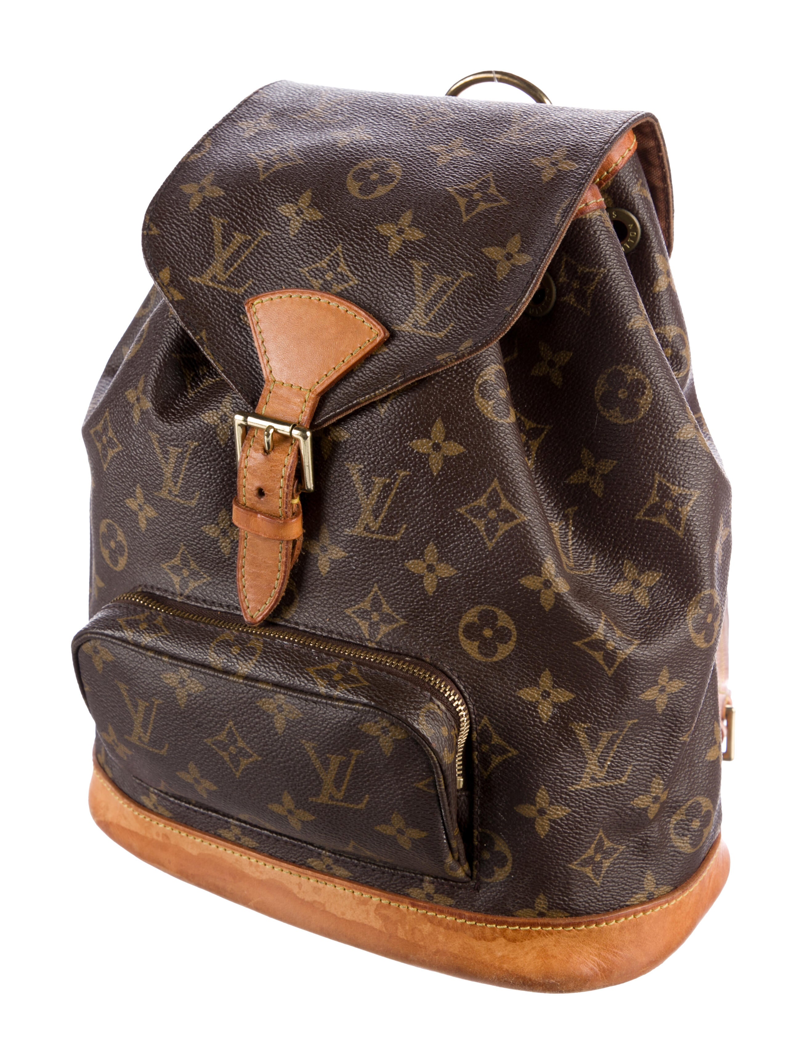 Louis Vuitton Vintage Monogram Montsouris MM Brown Backpacks