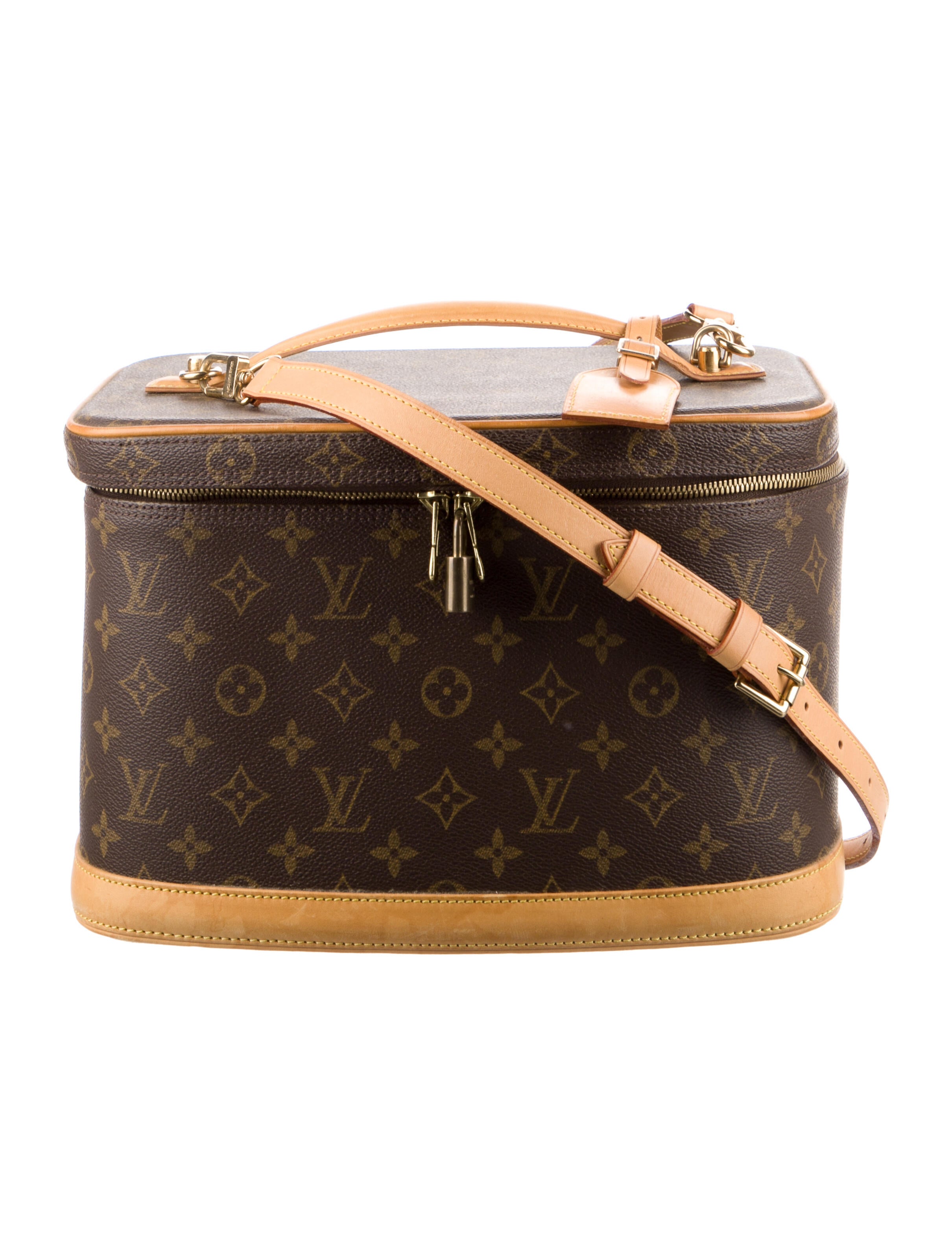 Louis Vuitton 2004 Monogram Canvas Beauty Bag Brown Cosmetic Bags